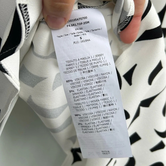 SportMax MaxMara Black & White High Low  tunic, BNWT, size Small - Picture 10 of 10